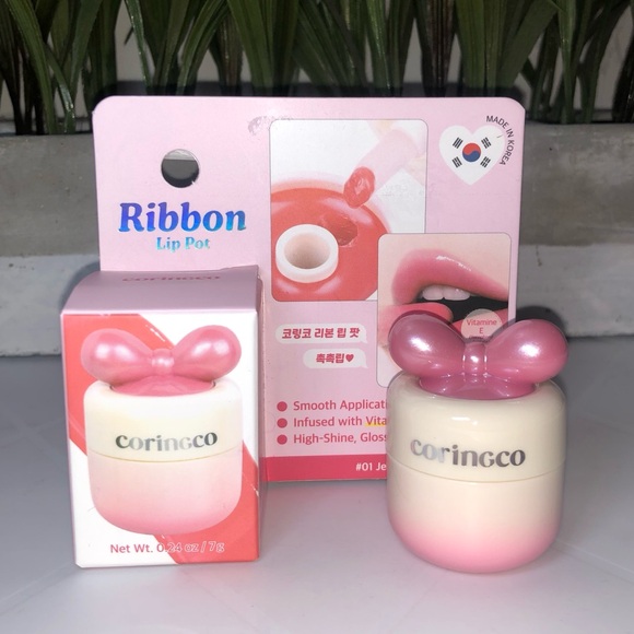 Coringco Kbeauty Other - BNIB Coringco Kbeauty Ribbon Lip Pot - Jelly Pink